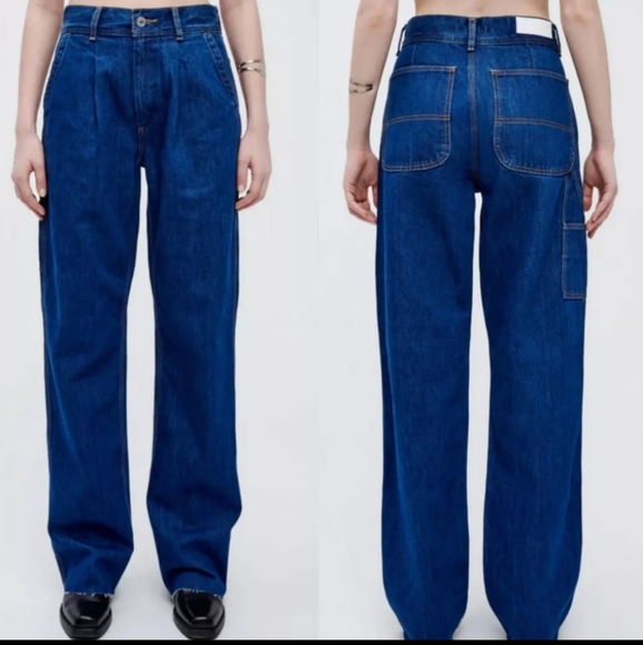 NWT Re/Done Utility Loose Jeans in True Rinse Size 25